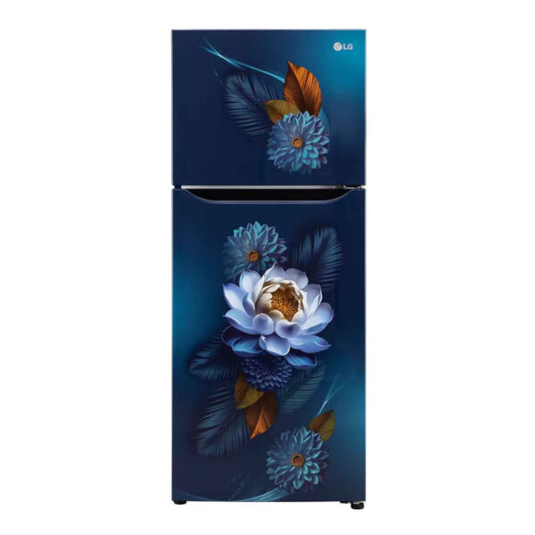 LG 240L 2 Star Double Door Refrigerator with Smart Inverter Compressor, Multi-Air Flow (GL-S292SBWY, Blue Waterlily)