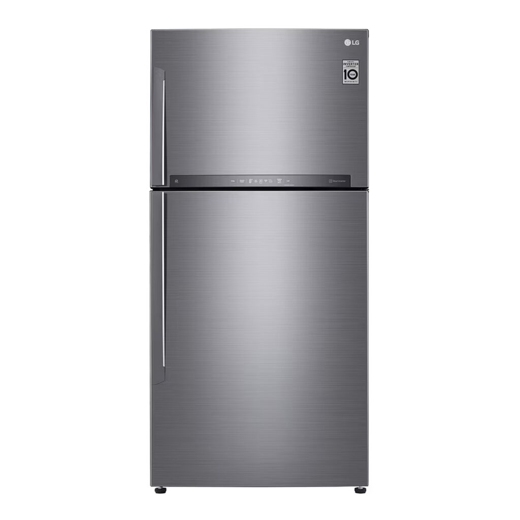 LG 592 L 1 Star Frost Free Inverter Wi-Fi Double Door Refrigerator (GR-H812HLHM, Shiny Steel)