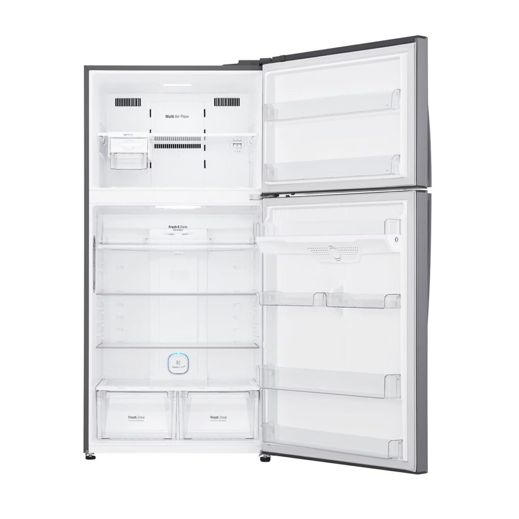 LG 592 L 1 Star Frost Free Inverter Wi-Fi Double Door Refrigerator (GR-H812HLHM, Shiny Steel)