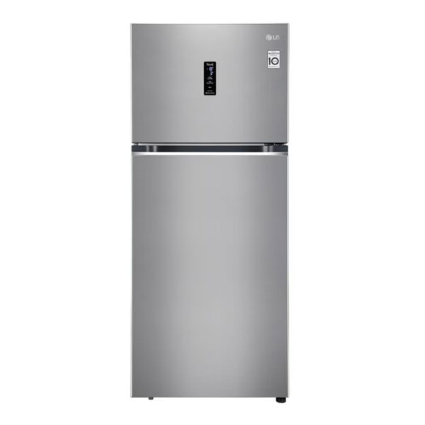 LG 466 L 2 Star Double Door Refrigerator with Smart Inverter Compressor (GL-T492MPZY, Shiny Steel)