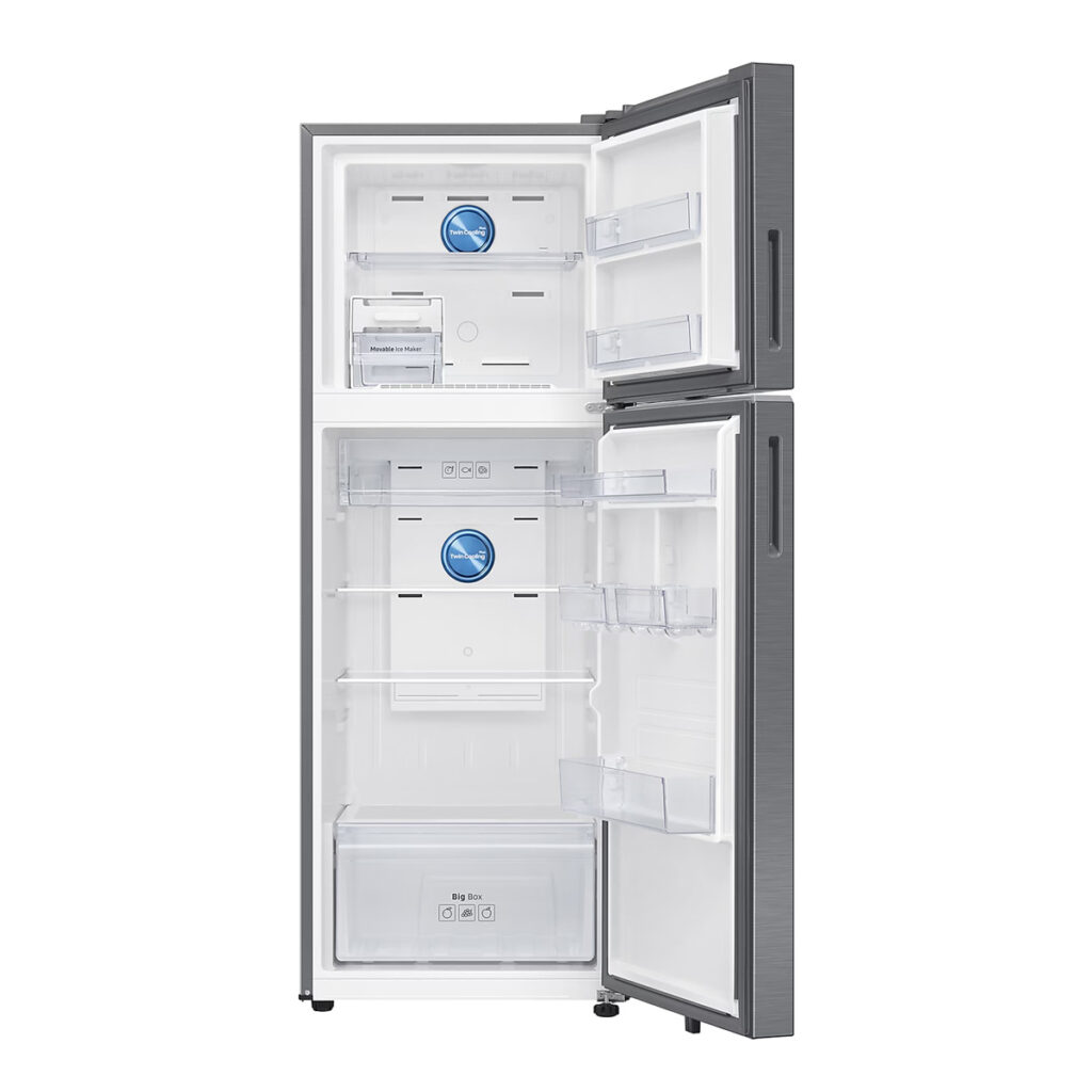 Samsung 330 L 2 Star BESPOKE AI Double Door Refrigerator (RT34DG5A2BS8HL, Elegant Inox)