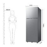 Samsung 350L 3 Star BESPOKE AI Double Door Refrigerator (RT38DG5A4DSL, Real Stainless)