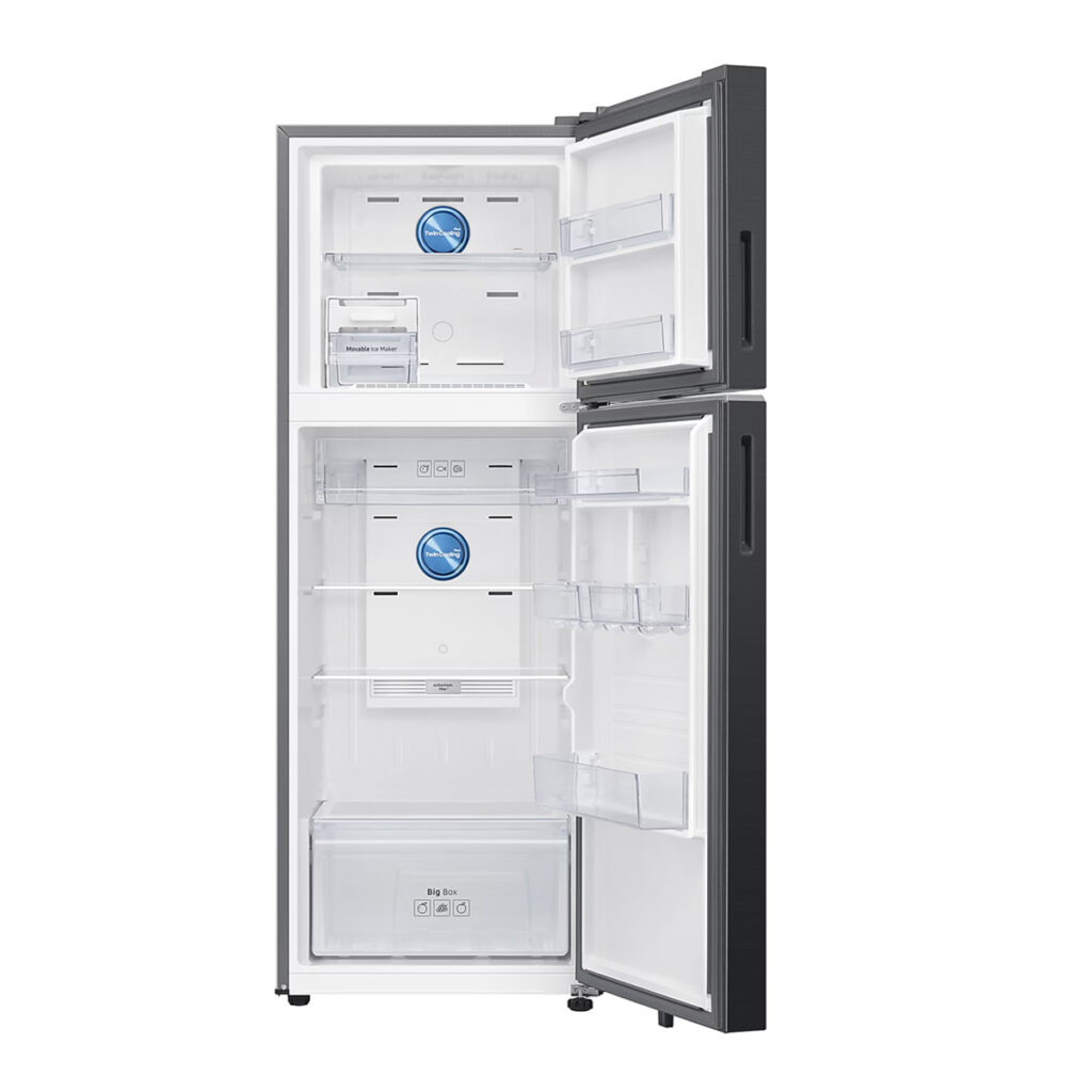 Samsung 330L 3 Star BESPOKE AI Double Door Refrigerator (RT34DG5A4DB1HL, Black Matt)