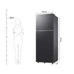 Samsung 330L 3 Star BESPOKE AI Double Door Refrigerator (RT34DG5A4DB1HL, Black Matt)