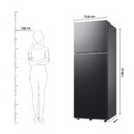 Samsung 350L 2 Star BESPOKE AI Double Door Refrigerator (RT38DG5A2BBXHL, Luxe Black)