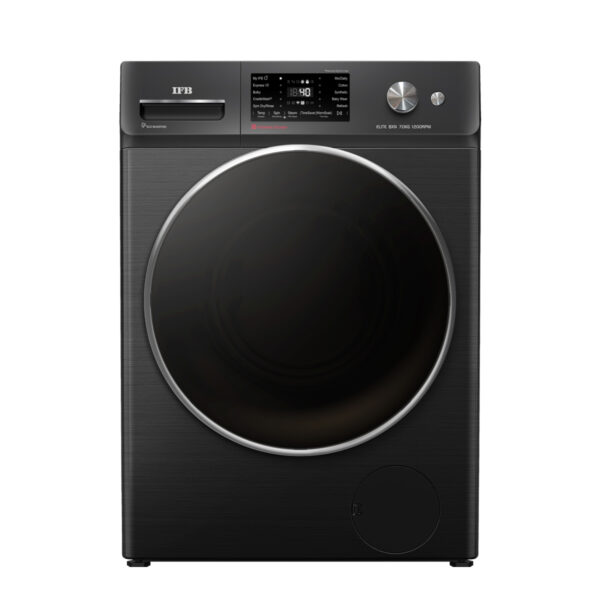 IFB 7 kg 5 Star Front Load Fully Automatic Washing Machine, RPM 1200 (Elite BXN 7012HK CMS, Black Hairline Finish)