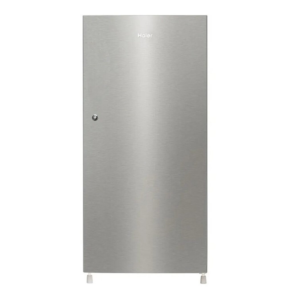 Haier 190 L 5 Star Single Door Direct Cool Refrigerator (HRD-2105BNS-P,Nickel Steel)