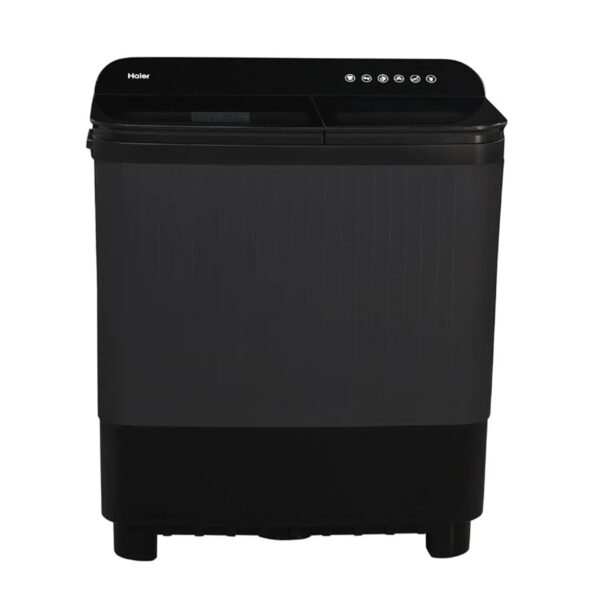 Haier 10Kg Semi-Automatic Washing Machine With Toughened Glass (HTW100-178BKN,Black)