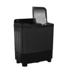 Haier 10Kg Semi-Automatic Washing Machine With Toughened Glass (HTW100-178BKN,Black)