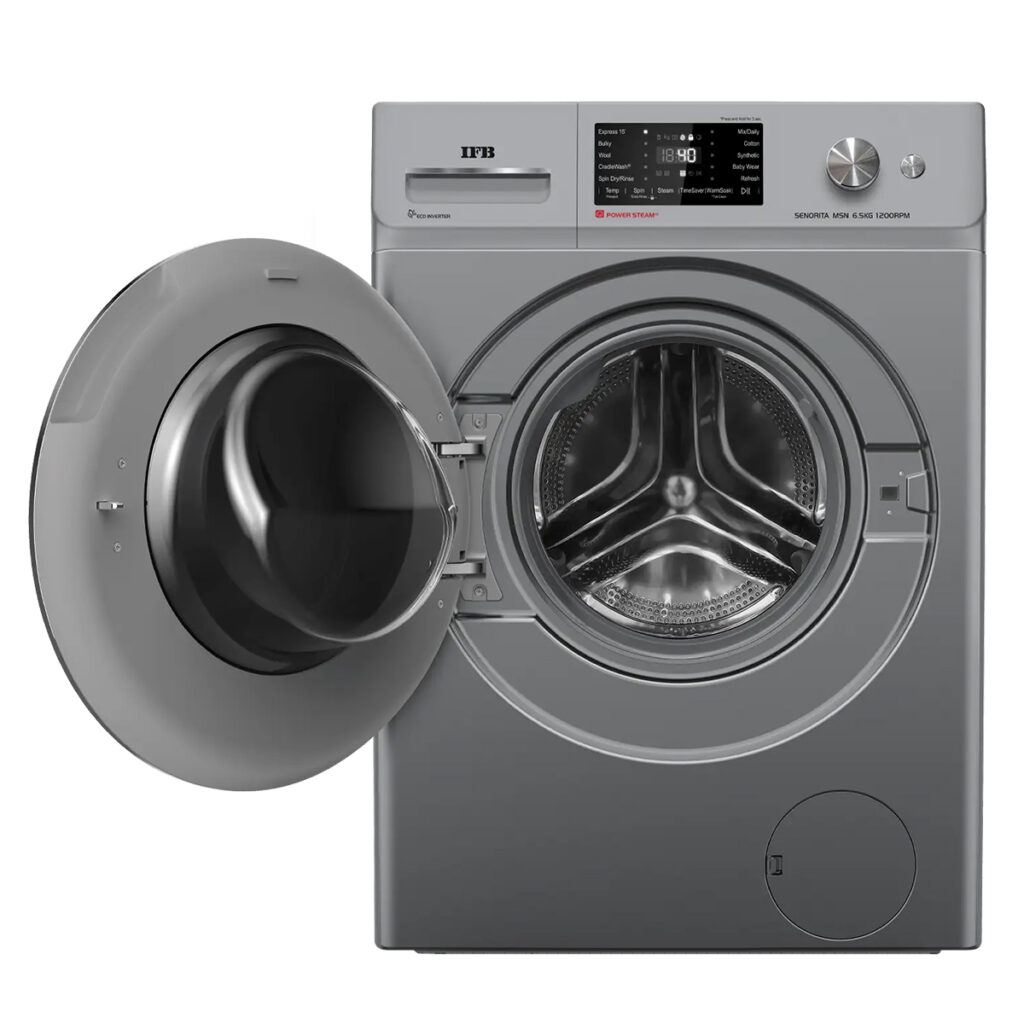 IFB 6.5 kg 5 Star Fully Automatic Front Load Washing Machine Rpm 1200(SENORITA MSN 6512K,Metallic Silver)
