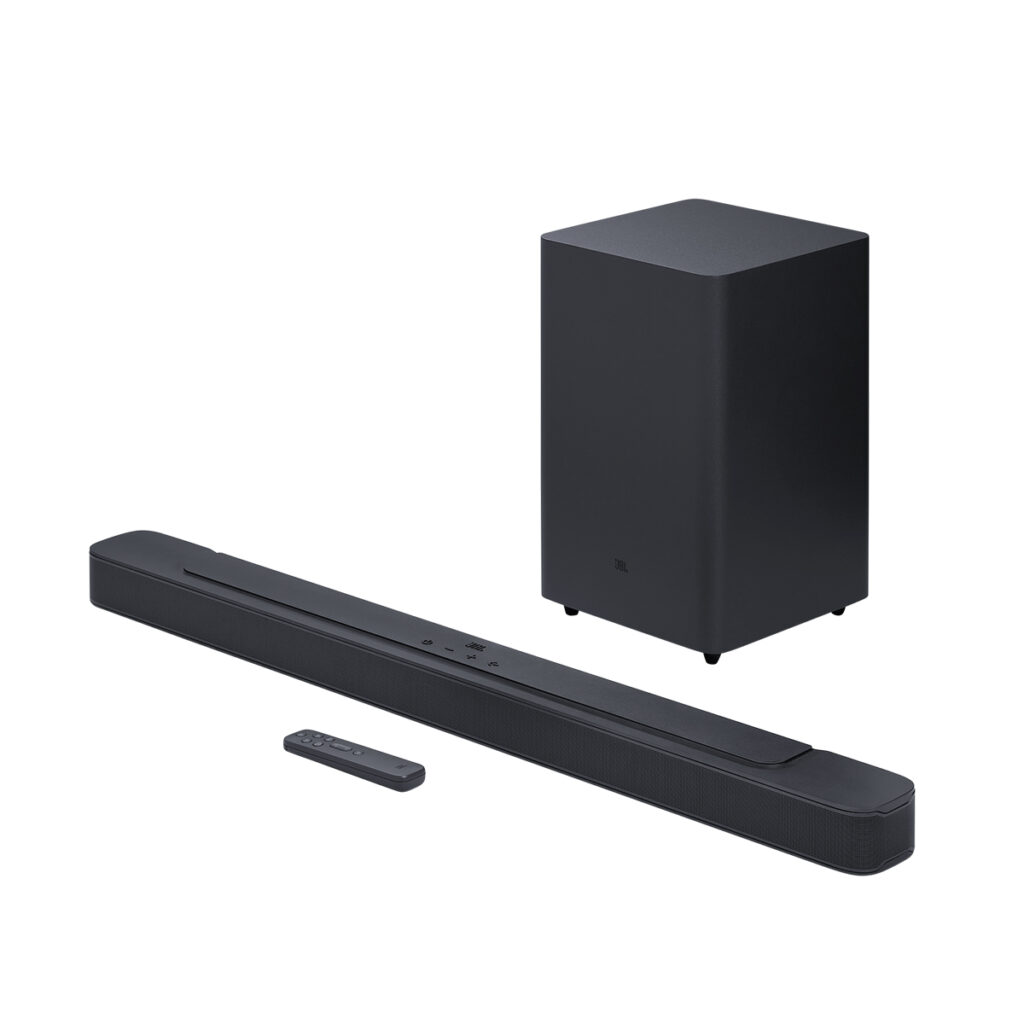 JBL Bar 2.1 300W Deep Bass (MK2), Soundbar with 6.5” Down-Firing Wireless Subwoofer, Bluetooth, HDMI & Optical Connectivity
