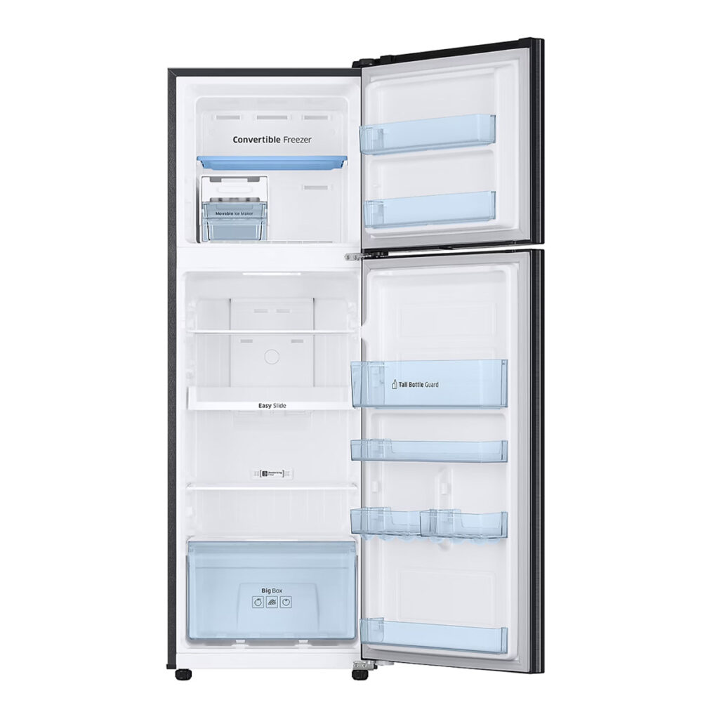 Samsung 256 L 2 Star Convertible Double Door Refrigerator (RT30C3732B1, Black Matt)