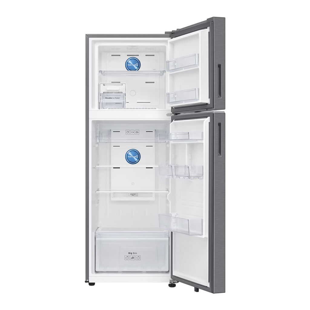 Samsung 330 L 3 Star Bespoke AI Double Door Refrigerator (RT34DG5A4DSL, Real Stainless)