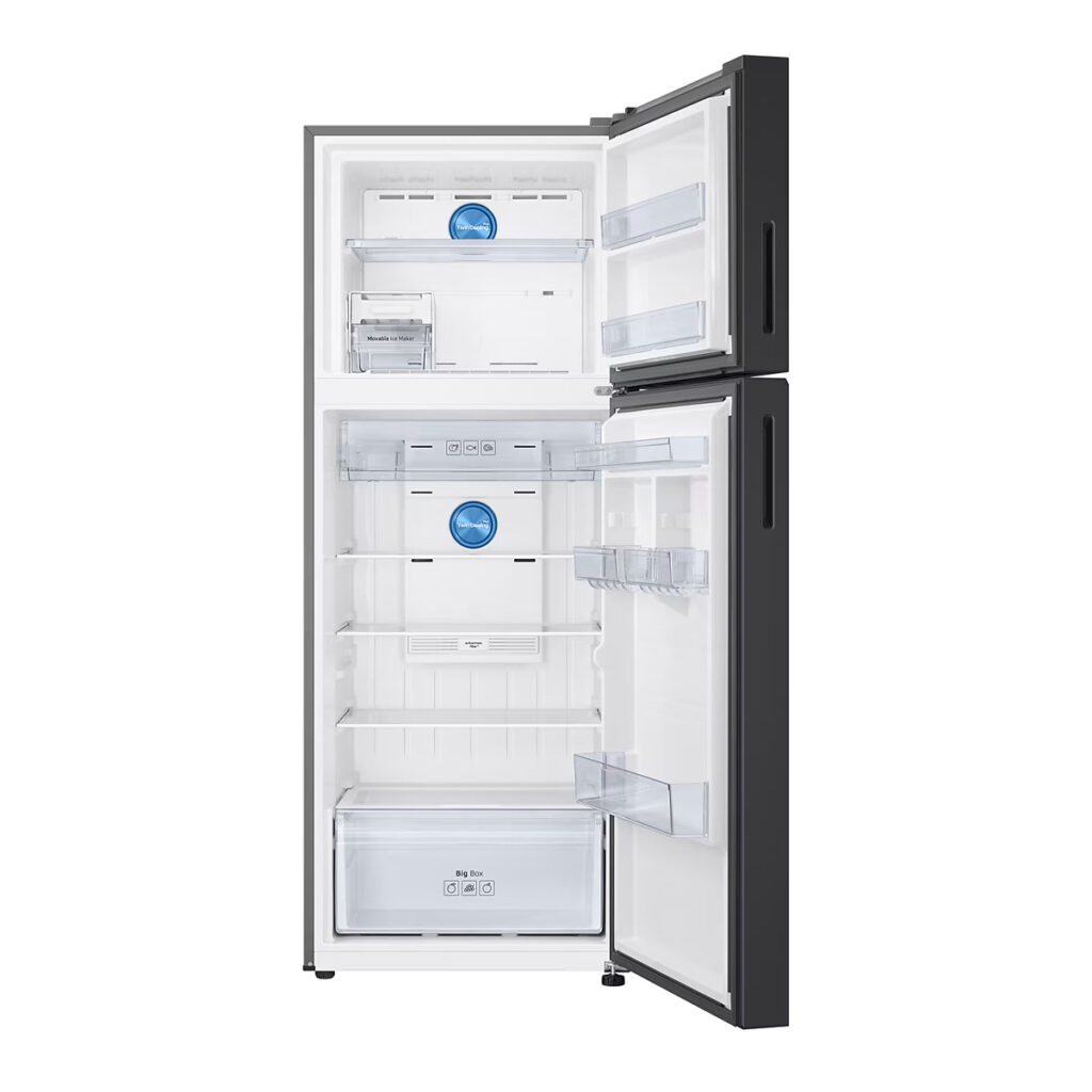 Samsung 467L 3Star Bespoke AI Convertible Double Door Refrigerator (RT80F51C3BHL, Black Glass)