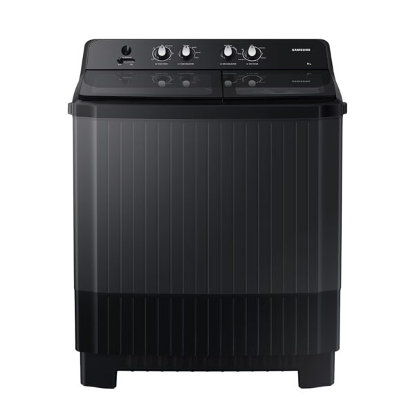 Samsung 8.0 kg 5 Star Semi Automatic Washing Machine (WT80B3560GB, Dark Gray with Ebony Black Panel)