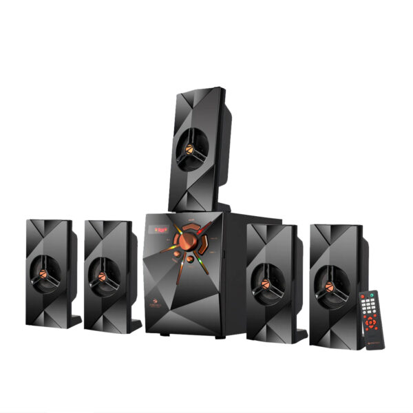 ZEBRONICS 5.1 Home Theatre Speaker with 80W Output, Bluetooth v5.0, USB, AUX, FM Radio, Remote (ZEB-FEEL 5)