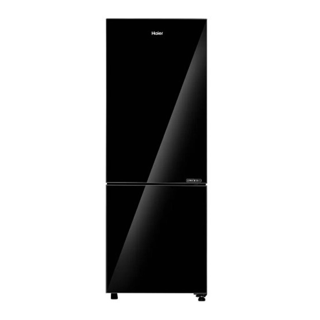 Haier 237L 2 Star Bottom Mount Frost Free Refrigerator(HRB-2872PKG-P,Black Glass)