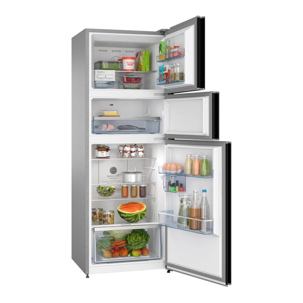 Bosch 364L 3 Star Series 6 Convertible Frost Free Triple Door Refrigerator (CMC36K23NI, Black)