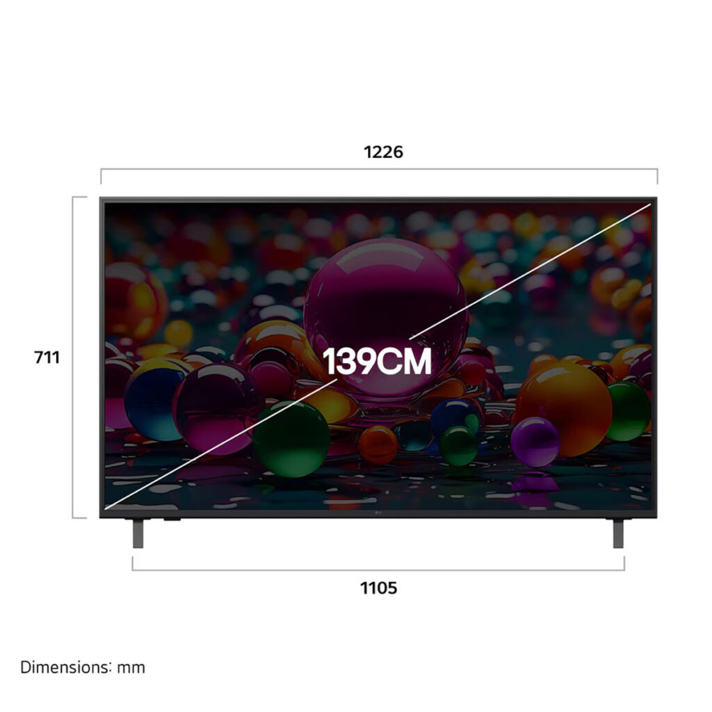 LG 139cm (55 Inch) 4K UHD AI Smart Led TV with α7 AI Processor Gen8, Filmmaker Mode with Dolby Atmos (55UA82506LA)