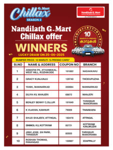 CHILLAX OFFER WINNERS