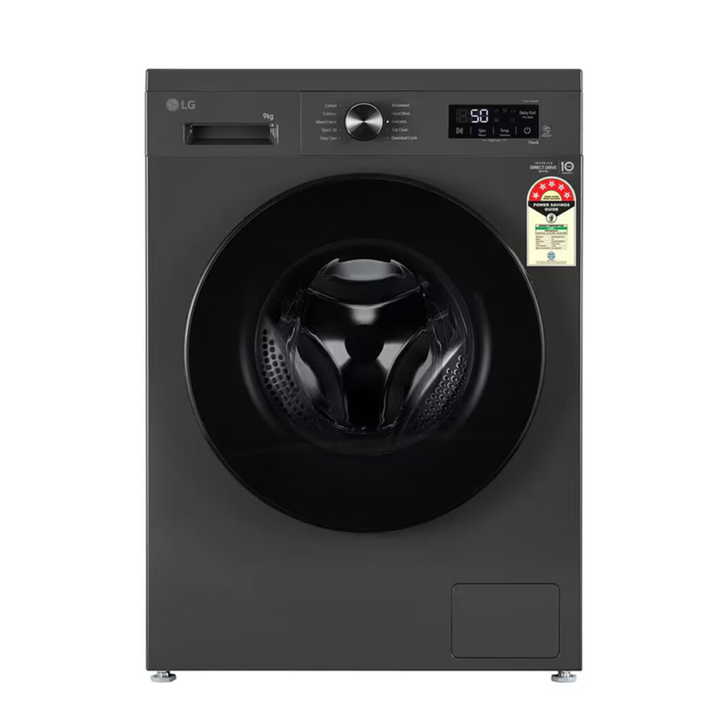 LG 9Kg 5 Star Front Load Washing Machine, Direct Drive with WIFI (FHB1209Z4M, Middle Black)