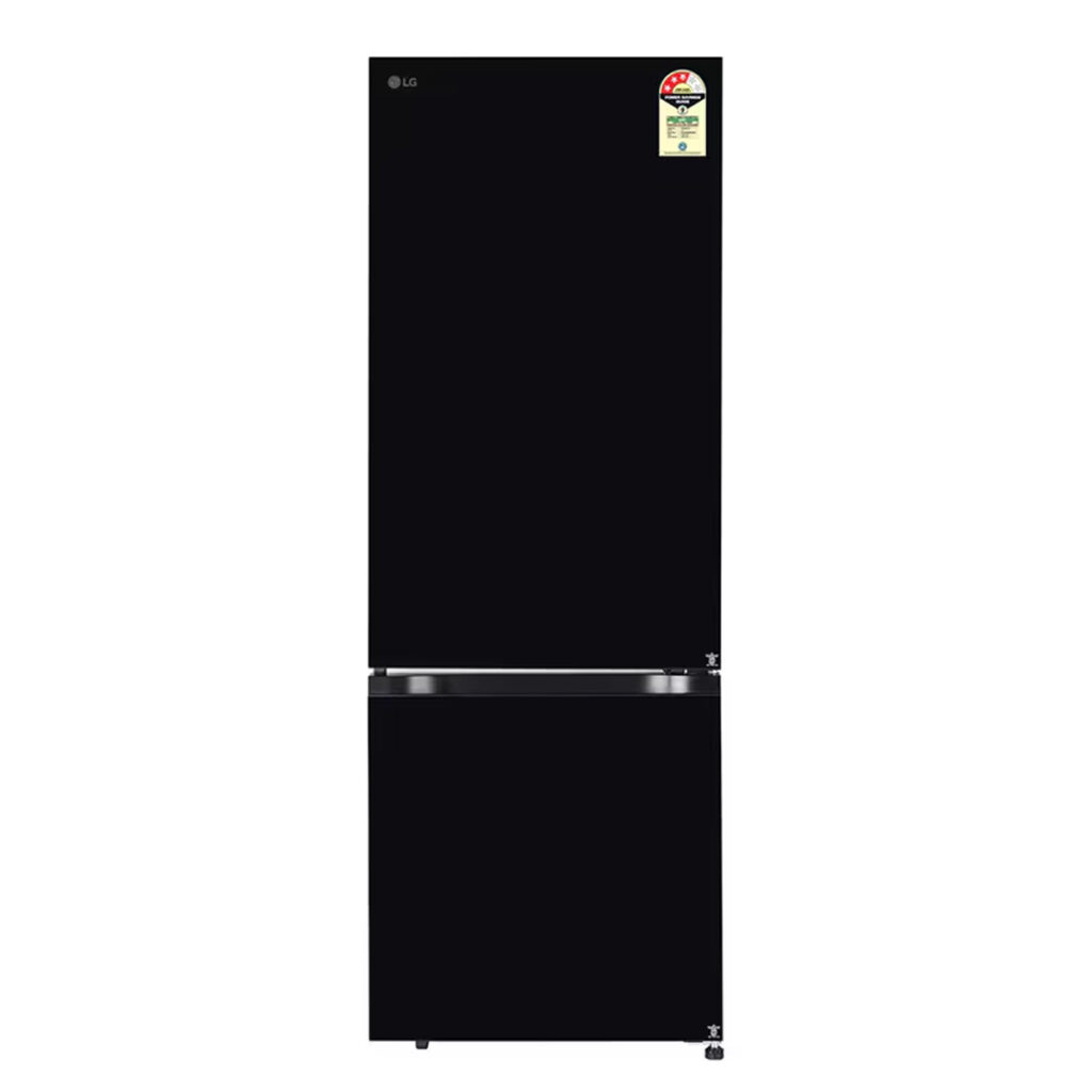 LG 340L 3 Star Bottom Freezer Refrigerator, Door Cooling, Wi-Fi Convertible ( GL-B382EBMX,Black Mirror)