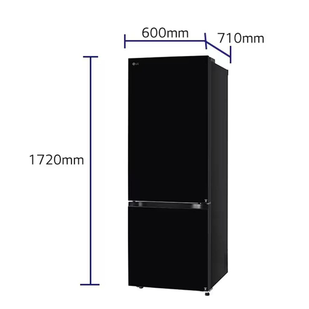 LG 340L 3 Star Bottom Freezer Refrigerator, Door Cooling, Wi-Fi Convertible ( GL-B382EBMX,Black Mirror)