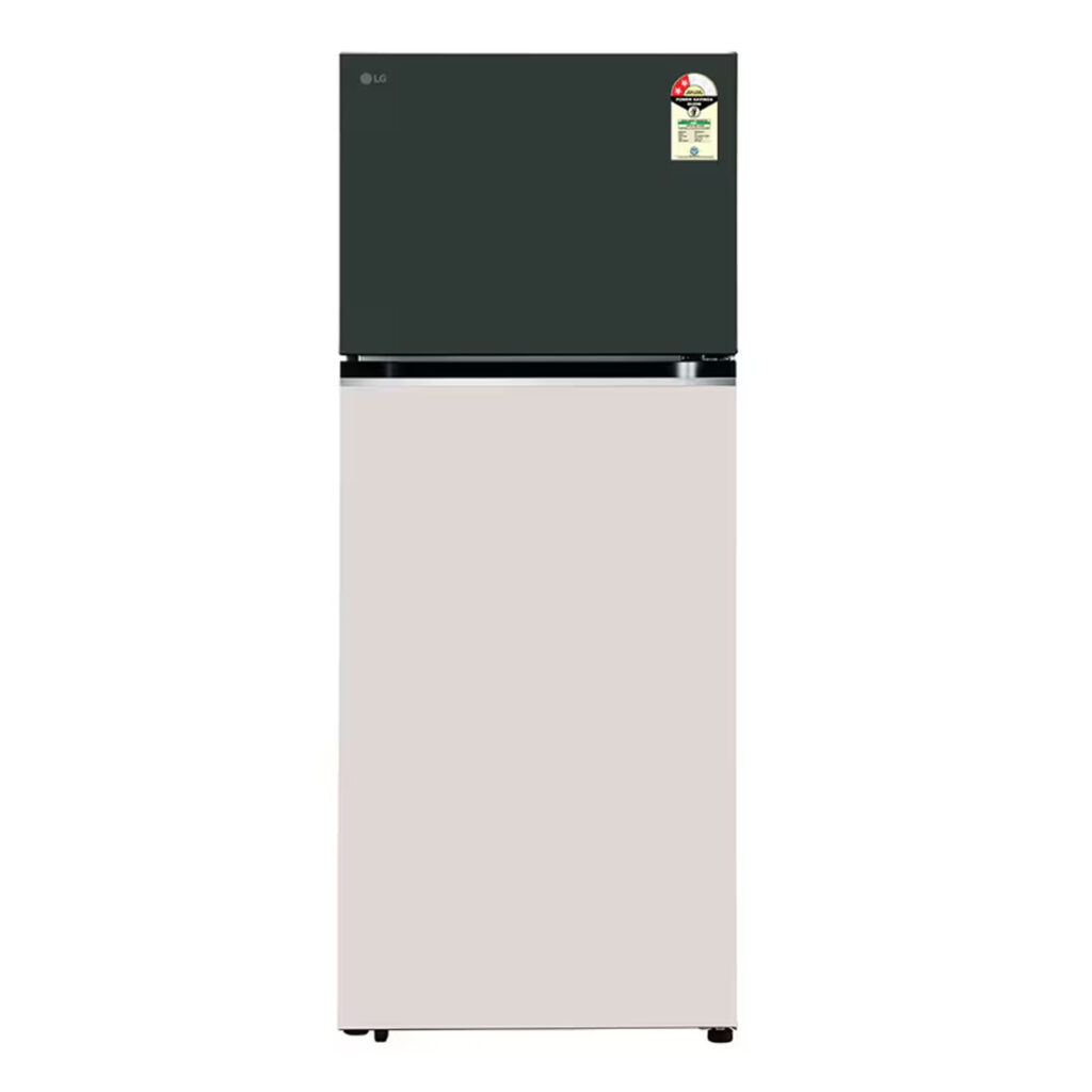 LG 398L 2 Star Double Door Refrigerator Objet Collection, Auto Smart Connect (GL-S422SETY,Emerald Green Tango)