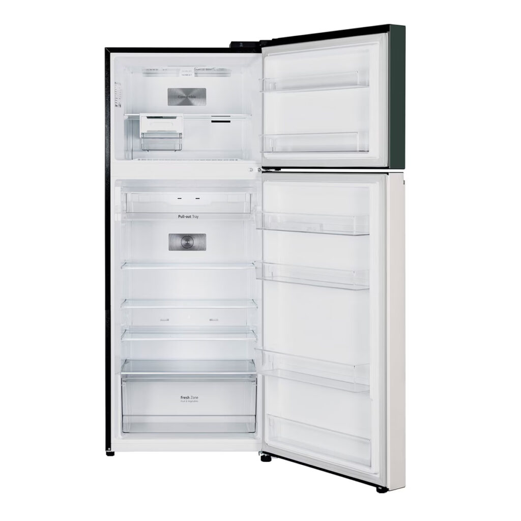 LG 398L 2 Star Double Door Refrigerator Objet Collection, Auto Smart Connect (GL-S422SETY,Emerald Green Tango)