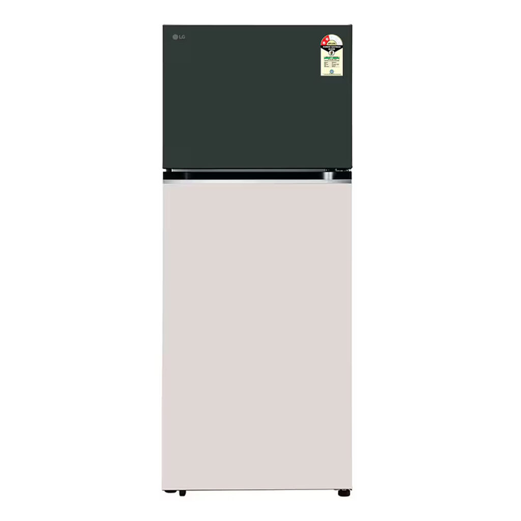 LG 398L 2 Star Convertible Smart Inverter Compressor Double Door Refrigerator, Auto Smart Connect (GL-S422SETY, Emerald Tango Finish)