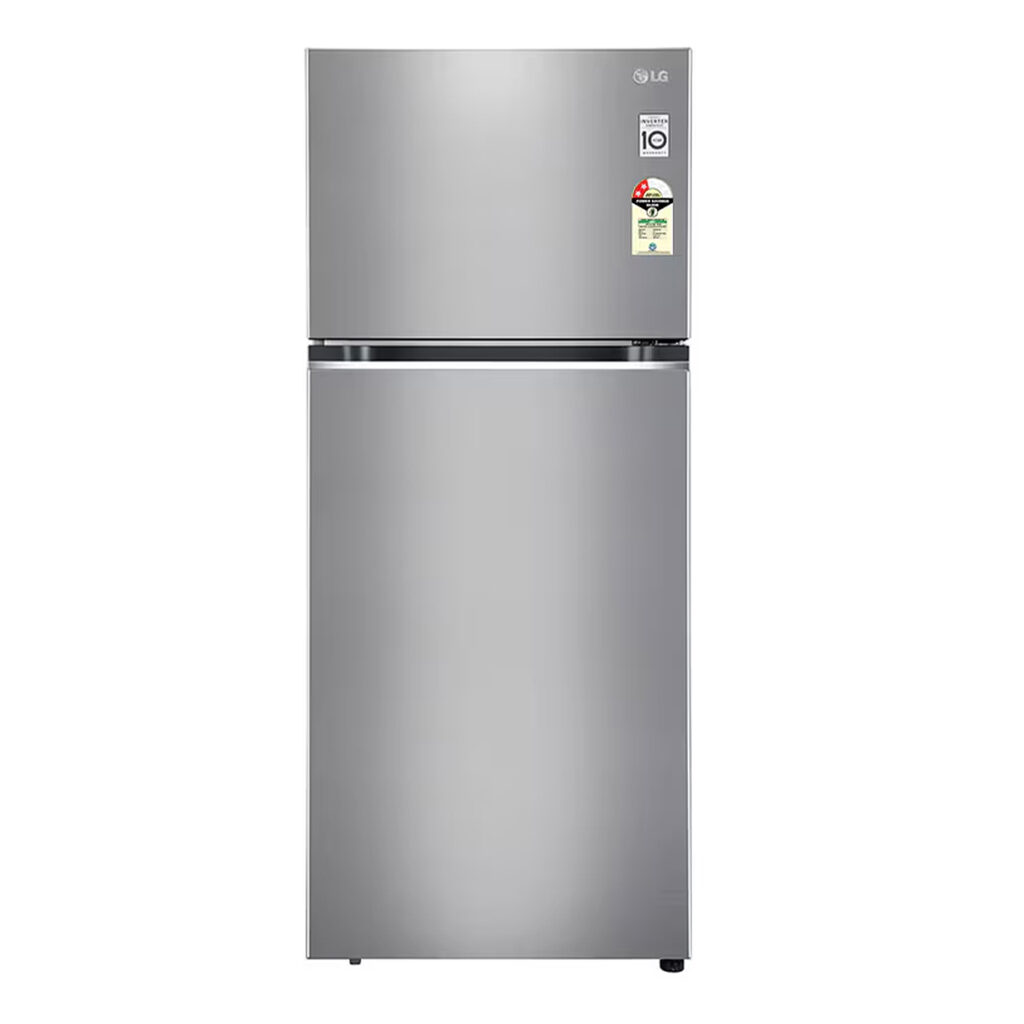 LG 398L 2Star Convertible Smart Inverter Double Door Refrigerator (GL-S422SPZY, Shiny Steel Finish)