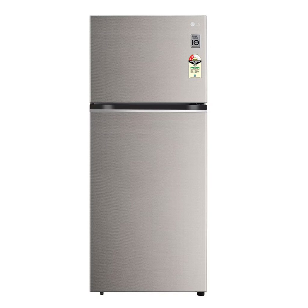 LG 398 L 2 Star Convertible Double Door Refrigerator with Smart Diagnosis and Smart Inverter Compressor (GL-S422SUSY, Urban Steel)