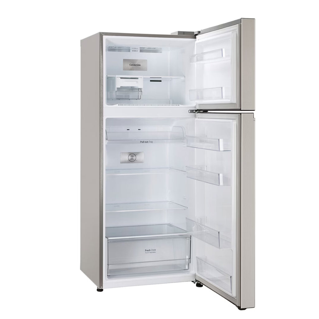LG 398 L 2 Star Convertible Double Door Refrigerator with Smart Diagnosis and Smart Inverter Compressor (GL-S422SUSY, Urban Steel)