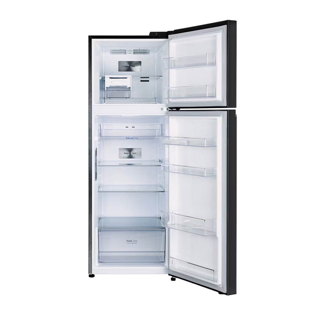 LG 343L 3 Star Double Door Refrigerator, Smart Inverter Compressor, Convertible, Door Cooling, (GL-T382TESX,Ebony Sheen)