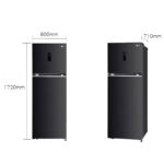 LG 343L 3 Star Double Door Refrigerator, Smart Inverter Compressor, Convertible, Door Cooling, (GL-T382TESX,Ebony Sheen)