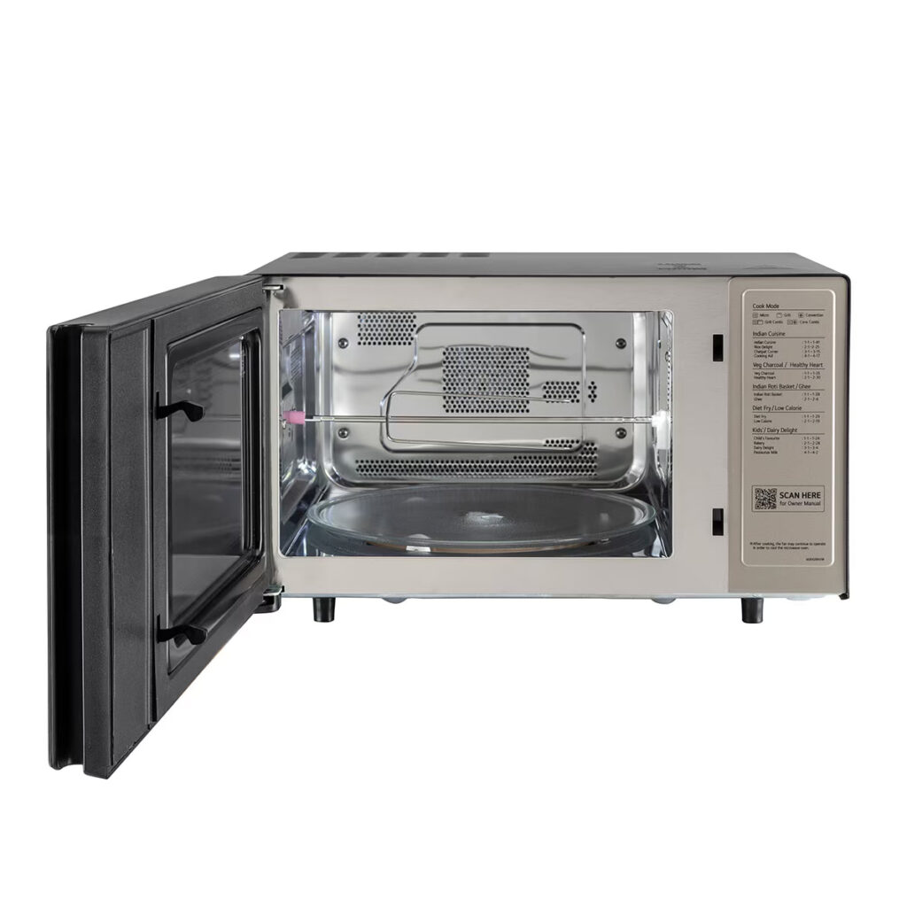 LG 28 L Scan-To-Cook Charcoal Microwave Oven, Wi-Fi, Diet Fry™, Motorised Rotisserie, Healthy Heart™ (MJEN286VIW, Black)