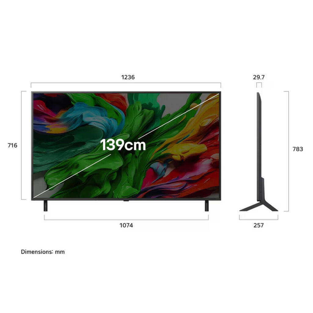 LG 139cm (55 Inch) QNED AI Smart Led TV, α8 Gen2 AI Processor 4K, 120Hz Native Refresh Rate (55QNED8GA6A)