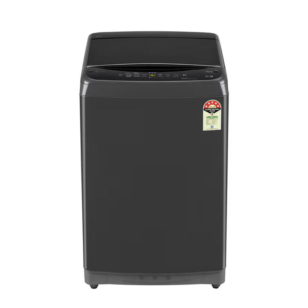 LG 9 Kg 5 Star Full Automatic Top Load Washing Machine, Smart Inverter Motor and WIFI (T90V4MB1S,Middle Black)