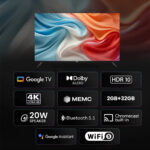 Haier 108cm (43 Inch) 4K Google Smart LED TV (43A9UG) - Image 3