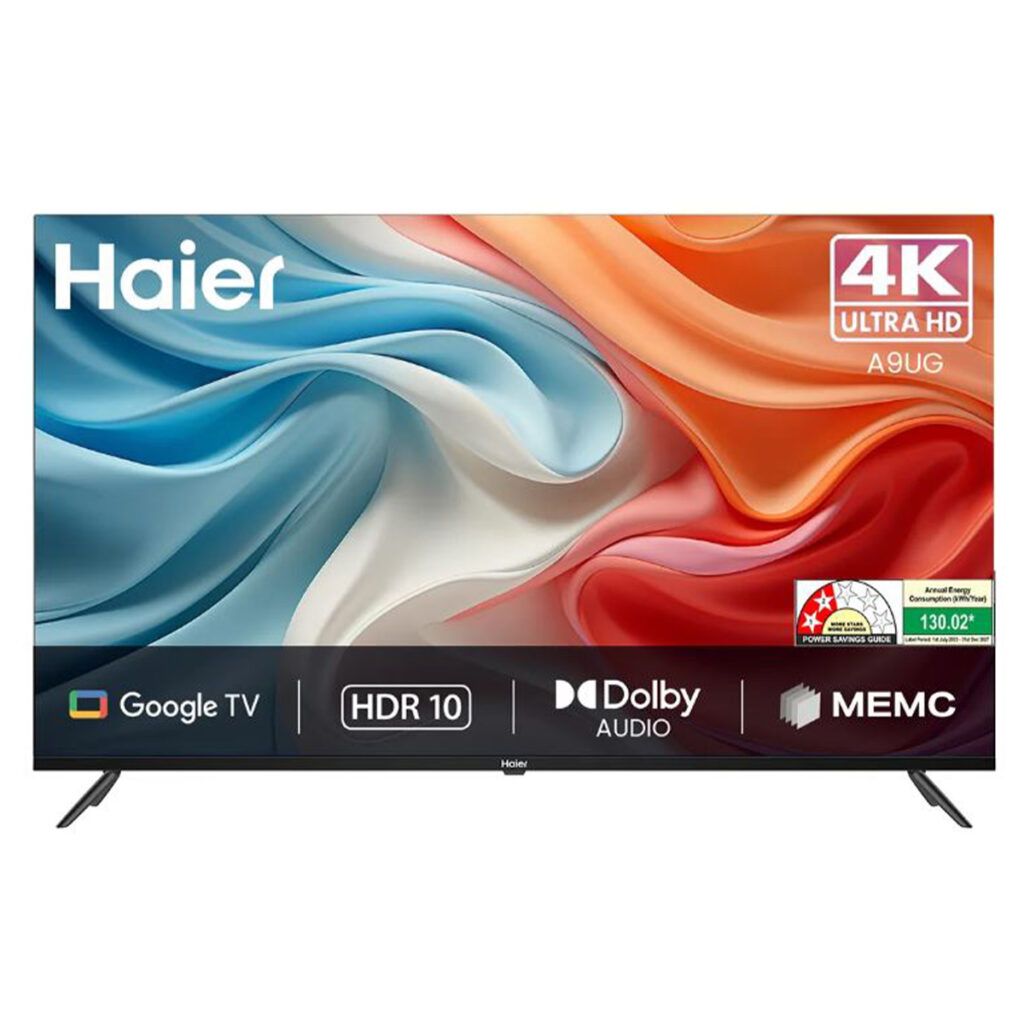 Haier 108cm (43 Inch) UHD 4K Google LED Smart TV (43A9UG)