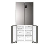 Haier 520L 3 Star 4 Door Side by Side Refrigerator (HRB-600IS, Inox Steel)