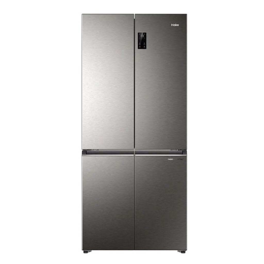 Haier 520L 3 Star 4 Door Side by Side Refrigerator (HRB-600IS, Inox Steel)