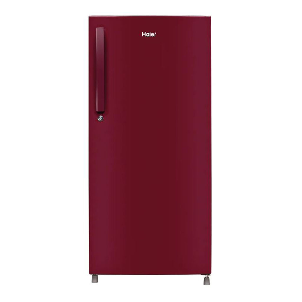 Haier 190 L 1 Star Direct Cool Single Door Refrigerator (HRD-2101BBR-P, Red Mono)