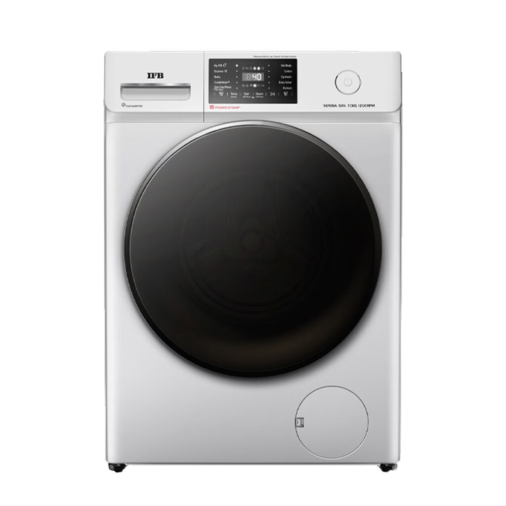 IFB 7 kg 5 Star Fully Automatic Front Load Washing Machine with WiFi and Voice Enabled (Serena SXN 7012 CMS, Rich Silver)