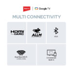 Impex evoQ 43 Inch QLED Google Smart LED TV | Dolby Vision, Dolby Atmos, Android 14 (43S4QLC3)