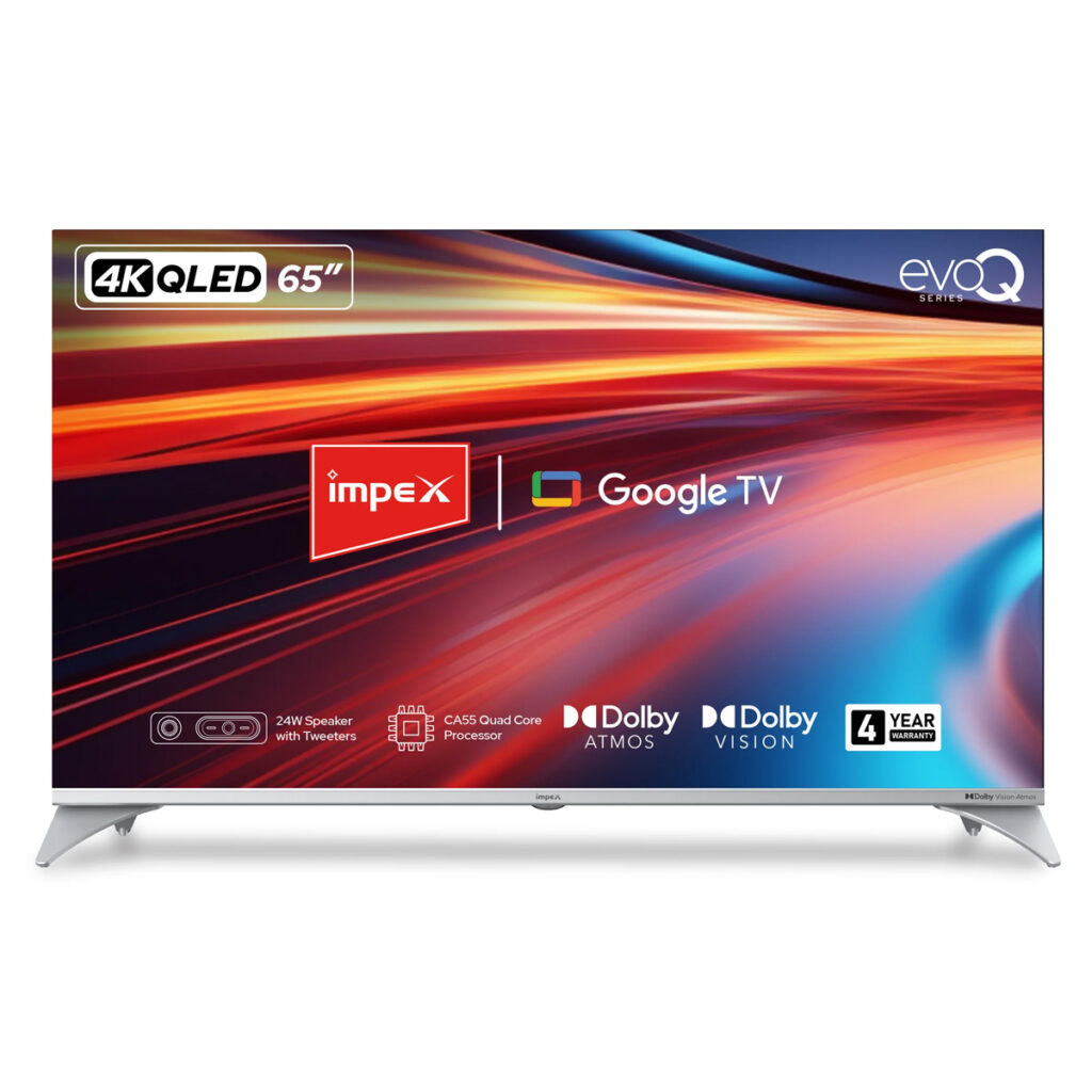 Impex evoQ 65 Inch QLED Google Smart LED TV (65S4QLC3)