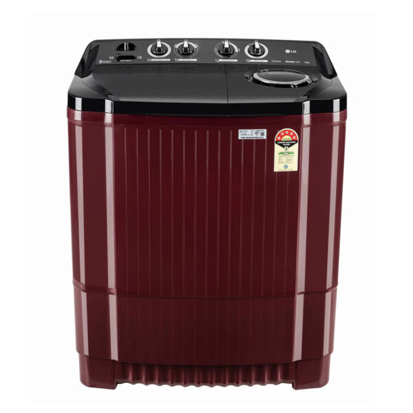 LG 11.5Kg 5 Star Semi Automatic Top Load Washing Machine, Roller Jet Pulsator + Soak (P115ASDAZ, Burgundy)