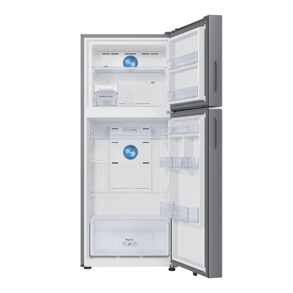 Samsung 396 L 2 Star Bespoke AI Double Door Refrigerator (RT41DG6A2BS8HL, Elegant Inox)