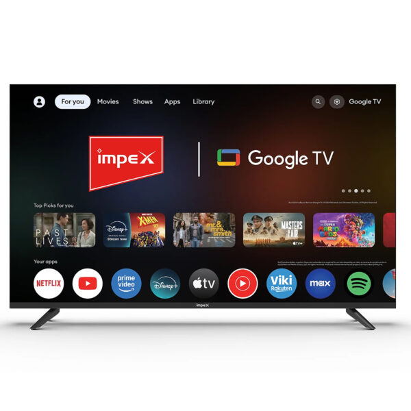 IMPEX 43 Inch QLED UHD 4K Smart Google LED TV, Android 14 (43S4QLF3, 4 Year Warranty)
