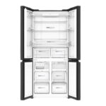 Haier 520L 3 Star Lumiere 4 Door Convertible Side by Side Refrigerator Wi-Fi (HRB-600KGU1, Black Glass)